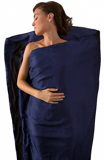 Вкладыш в спальник Sea to Summit Silk Stretch Liner Mummy Navy Blue - Фото 2 большая