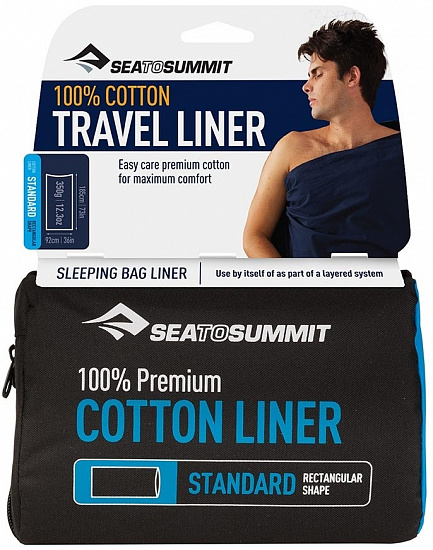 Вкладыш в спальник Sea to Summit Premium Cotton Travel (Rectangular) - Фото 1 большая