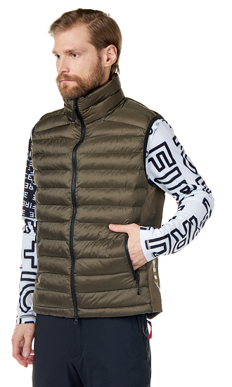 Жилет мужской Bogner Fire+Ice Homer Army Green - Фото 3 большая