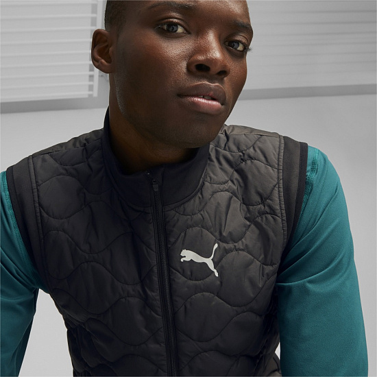 Жилет мужской Puma Run Cloudspun Wrmlbl Black - Фото 3 большая