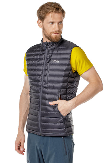 Жилет мужской Rab Microlight Vest Beluga/Dijon - Фото 4 большая