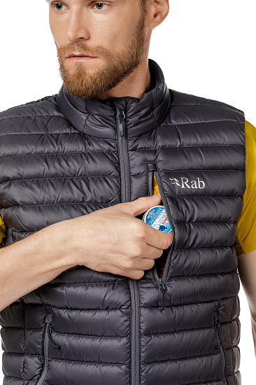 Жилет мужской Rab Microlight Vest Beluga/Dijon - Фото 6 большая