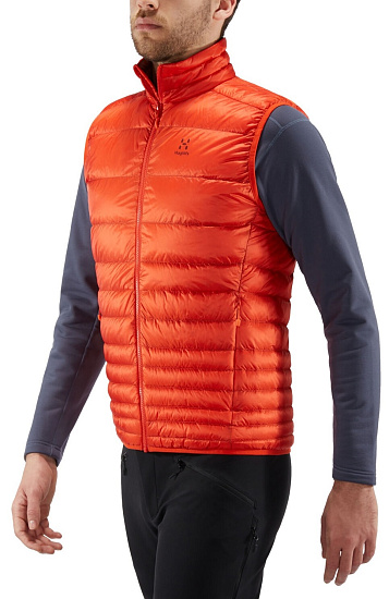 Жилет мужской Haglofs Essens Down Habanero/Maroon Red - Фото 3 большая