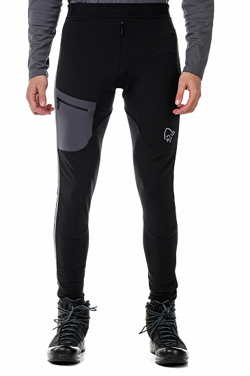 Брюки мужские Norrona Trollveggen Warmwool2 Stretch Caviar - Фото 6 большая