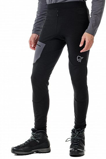 Брюки мужские Norrona Trollveggen Warmwool2 Stretch Caviar - Фото 7 большая