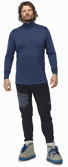 Брюки мужские Norrona Trollveggen Warmwool2 Stretch Caviar - Фото 2 большая