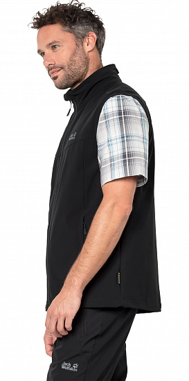 Жилет мужской Jack Wolfskin Activate Black - Фото 3 большая
