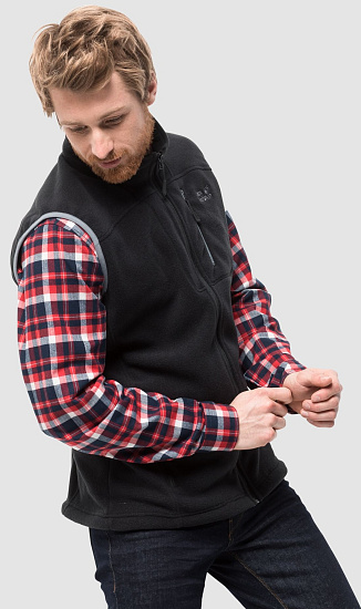 Жилет мужской Jack Wolfskin Thunder Bay Black - Фото 4 большая