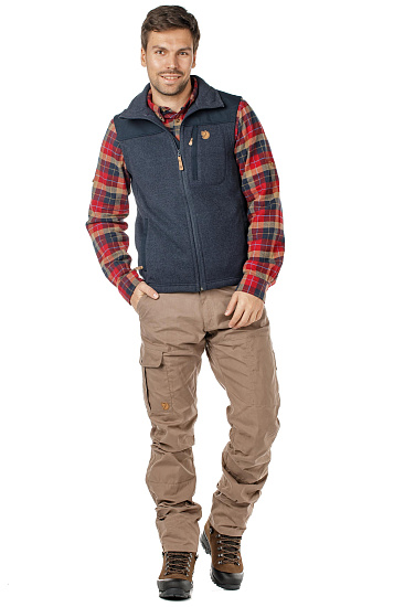 Жилет мужской Fjallraven Buck Fleece Dark Navy - Фото 2 большая