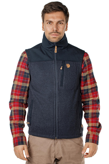 Жилет мужской Fjallraven Buck Fleece Dark Navy - Фото 3 большая