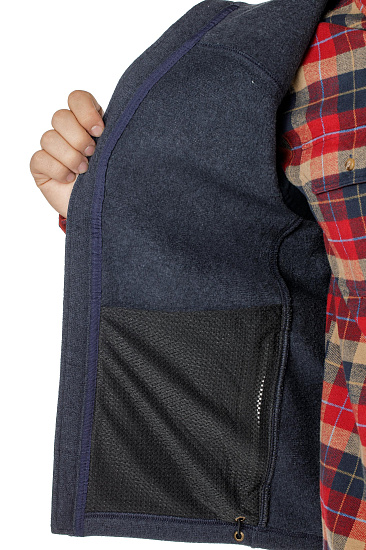 Жилет мужской Fjallraven Buck Fleece Dark Navy - Фото 6 большая