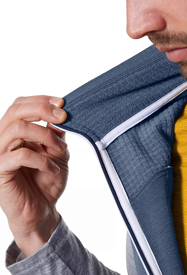 Жилет мужской Ortovox Fleece Grid Black Steel - Фото 2 большая