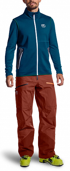 Жилет мужской Ortovox Fleece Petrol Blue - Фото 3 большая