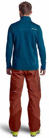 Жилет мужской Ortovox Fleece Petrol Blue - Фото 4 большая
