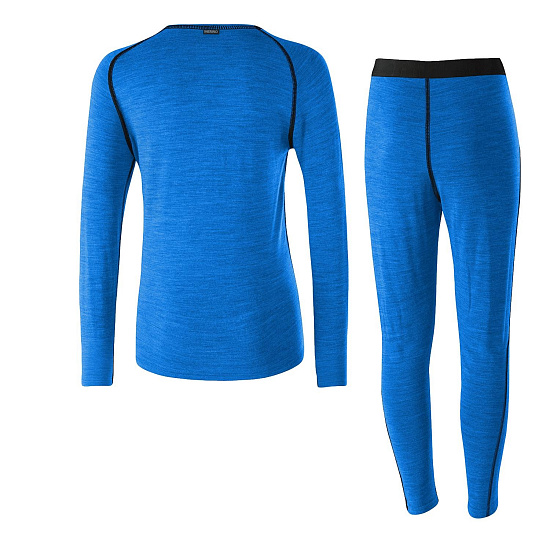 Комплект термобелья детский Loffler Merino Синий - Фото 2 большая