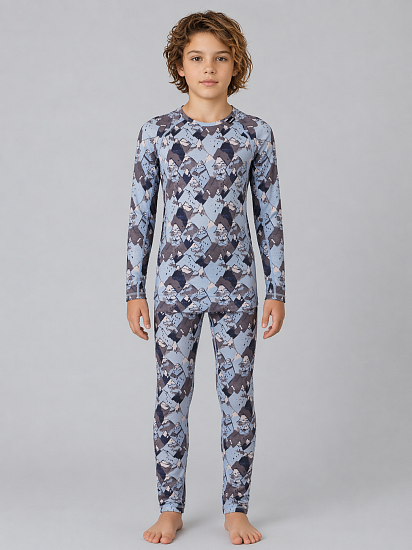 Комплект термобелья детский Lassie Karhu Dark Blue - Фото 5 большая