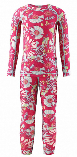Комплект термобелья детский Reima Taitoa Pink - Фото 1 большая