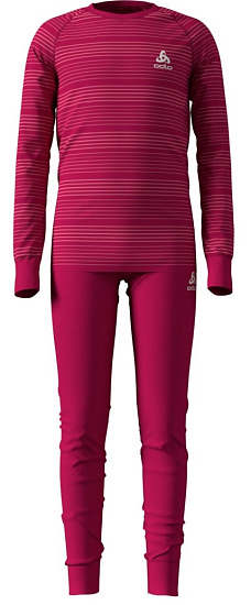 Комплект термобелья детский Odlo Active Warm Светло-Вишневый - Фото 1 большая