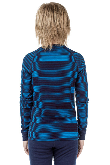 Комплект термобелья детский Odlo Active Warm Синий - Фото 4 большая