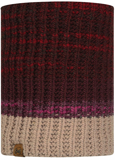 Шарф Buff Knitted & Fleece Neckwarmer Alina Maroon - Фото 1 большая
