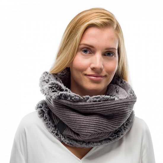 Шарф Buff Knitted Neckwarmer Comfort Kesha Grey - Фото 3 большая