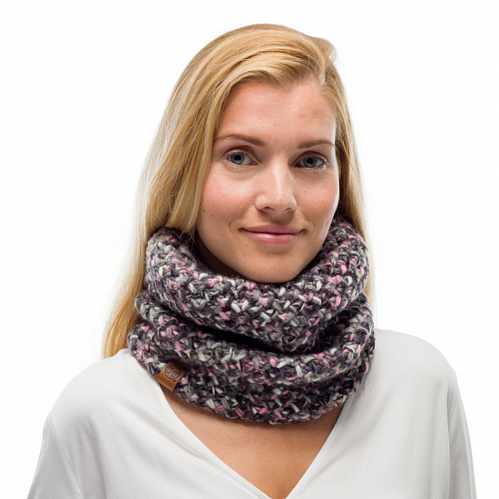 Шарф Buff Knitted & Fleece Neckwarmer Margo Castlerock Grey - Фото 3 большая