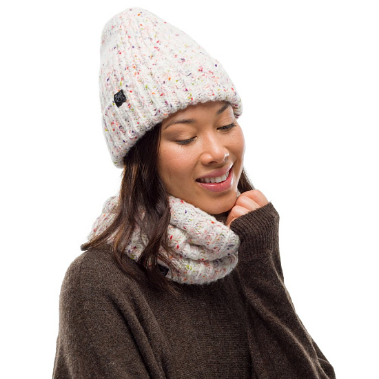 Шарф Buff Knitted & Fleece Neckwarmer Kim White - Фото 2 большая