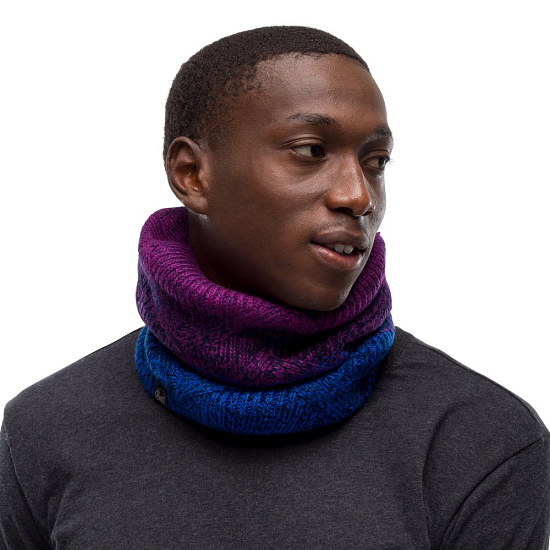 Шарф Buff Knitted & Fleece Neckwarmer Masha Purplish - Фото 3 большая