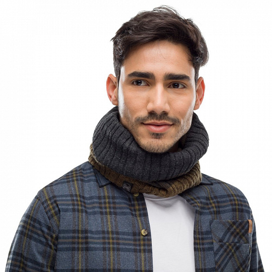 Шарф Buff Knitted & Fleece Neckwarmer Igor Graphite - Фото 3 большая