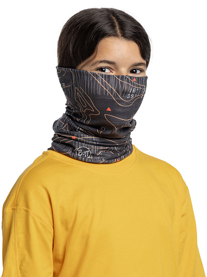 Бандана детская Buff CoolNet UV Suber Graphite - Фото 3 большая