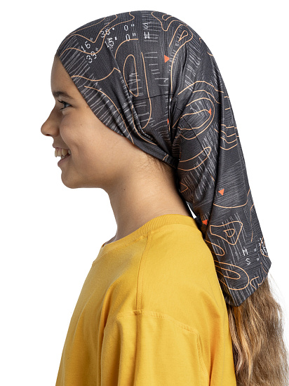 Бандана детская Buff CoolNet UV Suber Graphite - Фото 5 большая