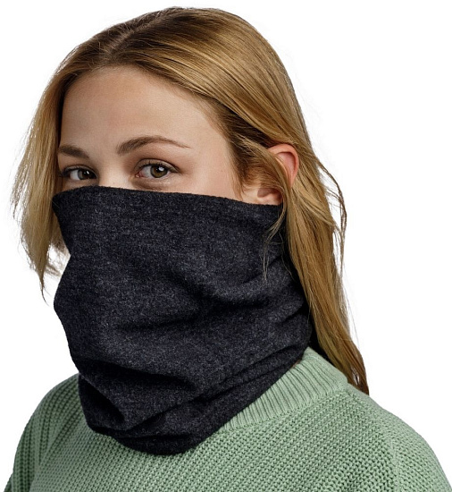 Шарф Buff Merino Fleece Black - Фото 2 большая