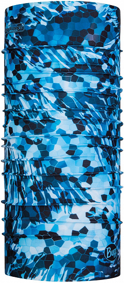 Бандана Buff Bugslinger CoolNet UV+ Mosaic Camo Marine Blue - Фото 1 большая