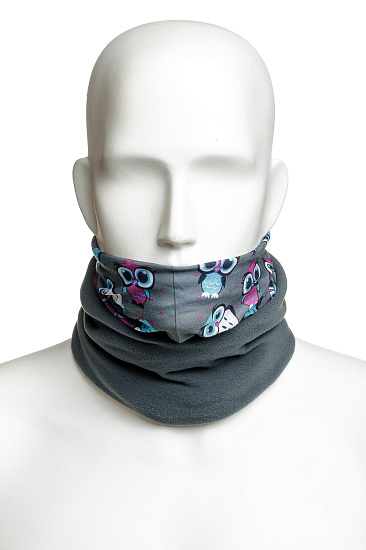 Бандана 4Fun Polartec Owl Grey - Фото 3 большая