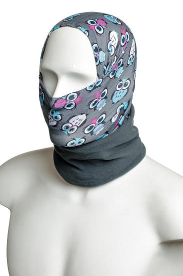 Бандана 4Fun Polartec Owl Grey - Фото 5 большая