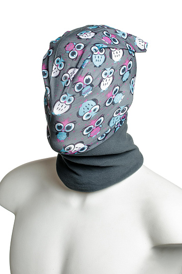 Бандана 4Fun Polartec Owl Grey - Фото 6 большая
