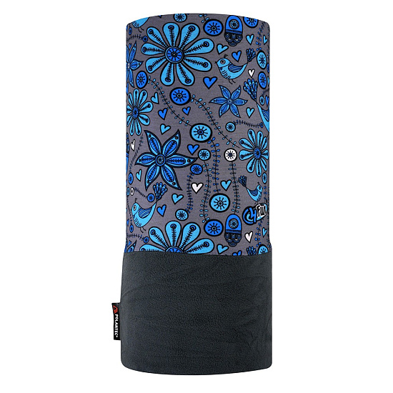 Бандана 4Fun Polartec Flower Blue - Фото 1 большая