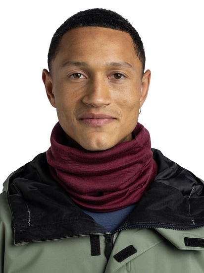 Шарф Buff Merino Heavyweight Solid Tibetan Red - Фото 2 большая