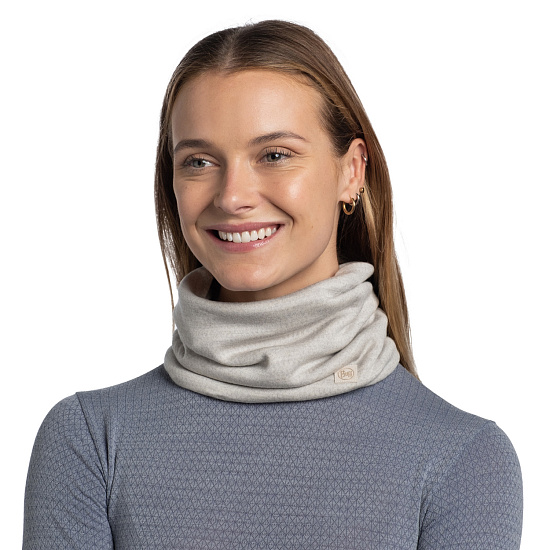 Шарф Buff Merino Heavyweight Solid Cloud - Фото 3 большая