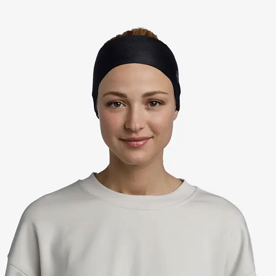 Повязка Buff Thermonet Solid Black - Фото 2 большая