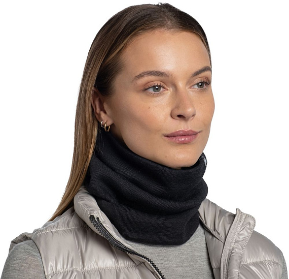 Шарф Buff Knitted Neckwarmer Lilon Black - Фото 3 большая