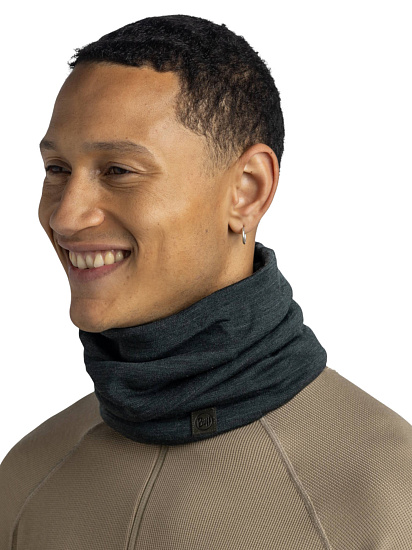 Шарф Buff Merino Heavyweight Solid Forest - Фото 3 большая