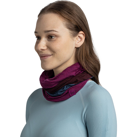 Бандана Buff Merino Move Block Magenta - Фото 3 большая
