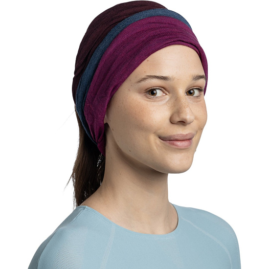 Бандана Buff Merino Move Block Magenta - Фото 4 большая