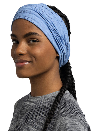 Бандана Buff Dryflx Solid Washed Blue - Фото 5 большая