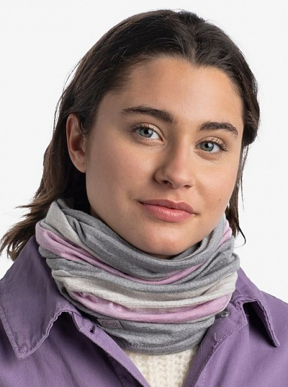 Бандана Buff Merino Move Light Grey - Фото 3 большая