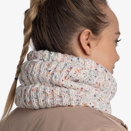 Шарф Buff Knitted & Fleece Kim White - Фото 5 большая