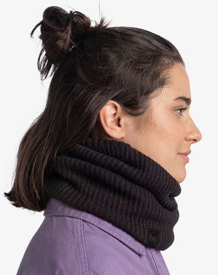 Шарф Buff Knitted & Fleece Rutger Graphite - Фото 5 большая