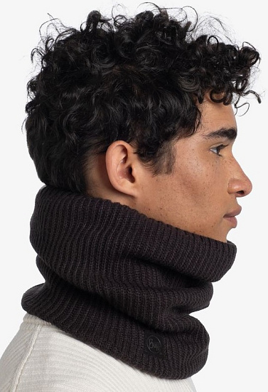 Шарф Buff Knitted & Fleece Rutger Graphite - Фото 6 большая