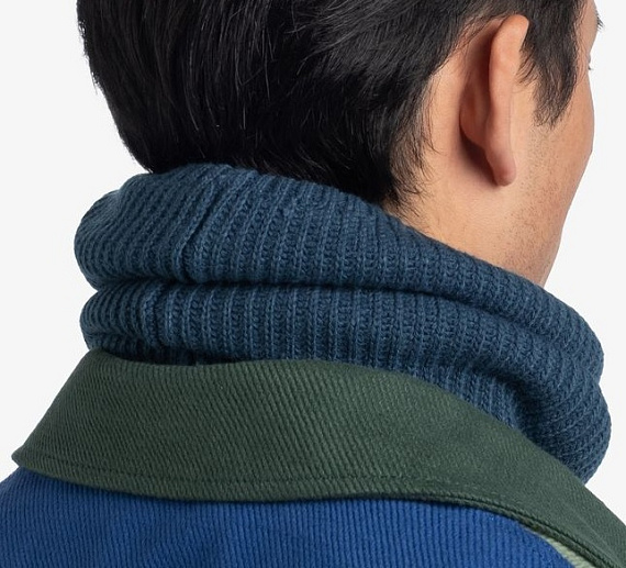 Шарф Buff Knitted & Fleece Rutger Steel Blue - Фото 5 большая